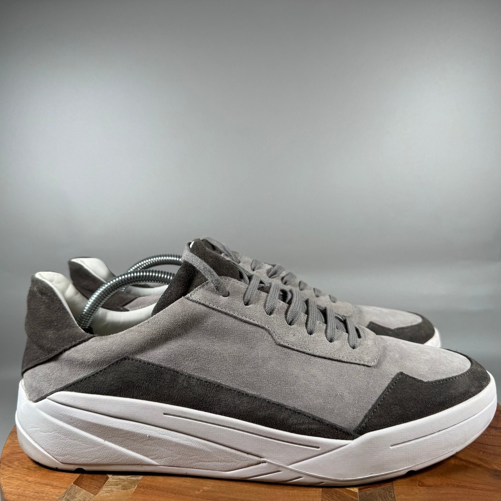M.Gemi The Lucente Mens Gray Suede Low Top Sneakers Made in Italy Size 44